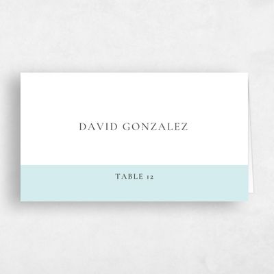 Sky, Blue Wedding Place Card - Potter