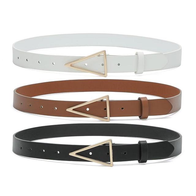 HOTWILL Women Belts for Jeans Dress Skinny Waist Belt with Gold Triangle Buckle 0.90" Width Thin Belts for Ladies