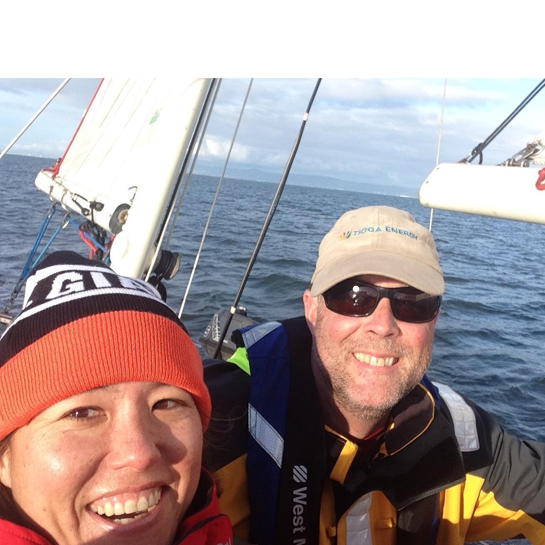 Sailing together on the Bay.