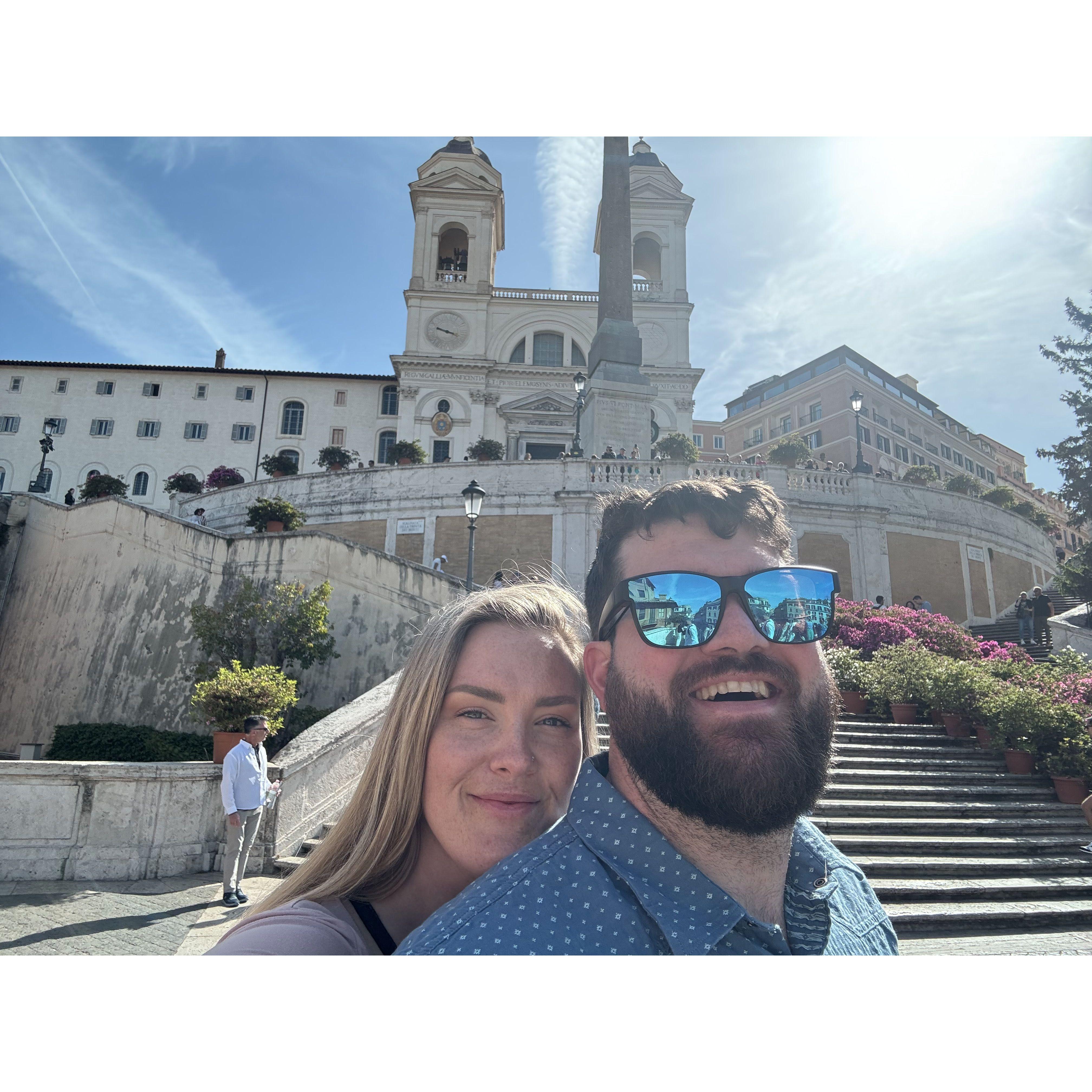 At the base of the Spanish Steps in Rome, IT, 2024.