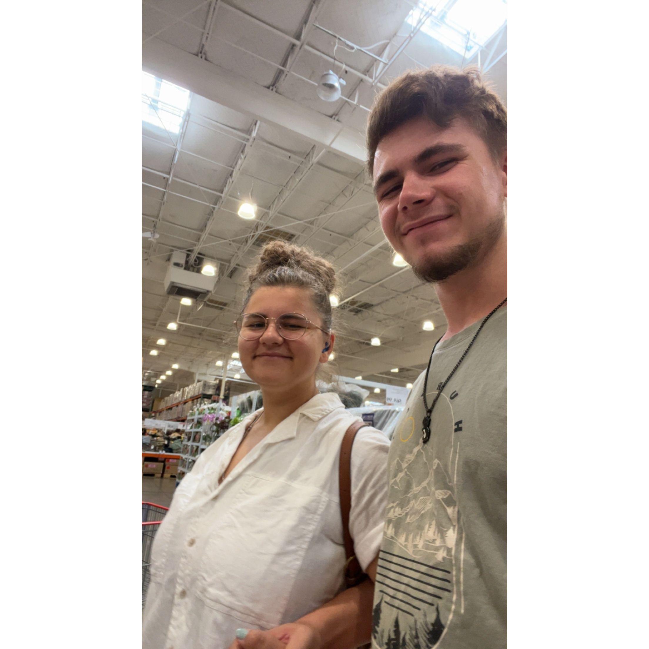 Getting our ring size checked!