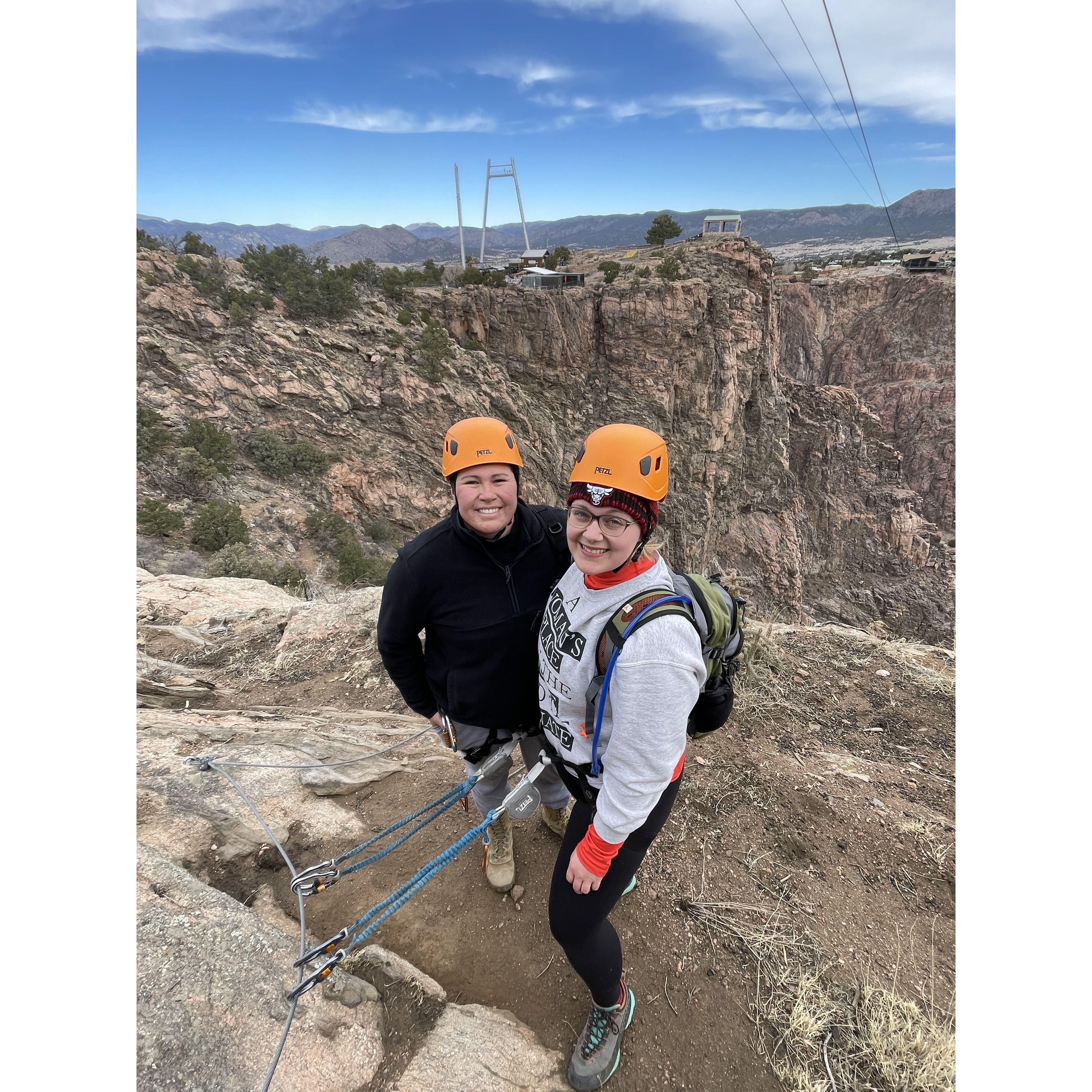 On the Via Ferrata at the Royal Gorge