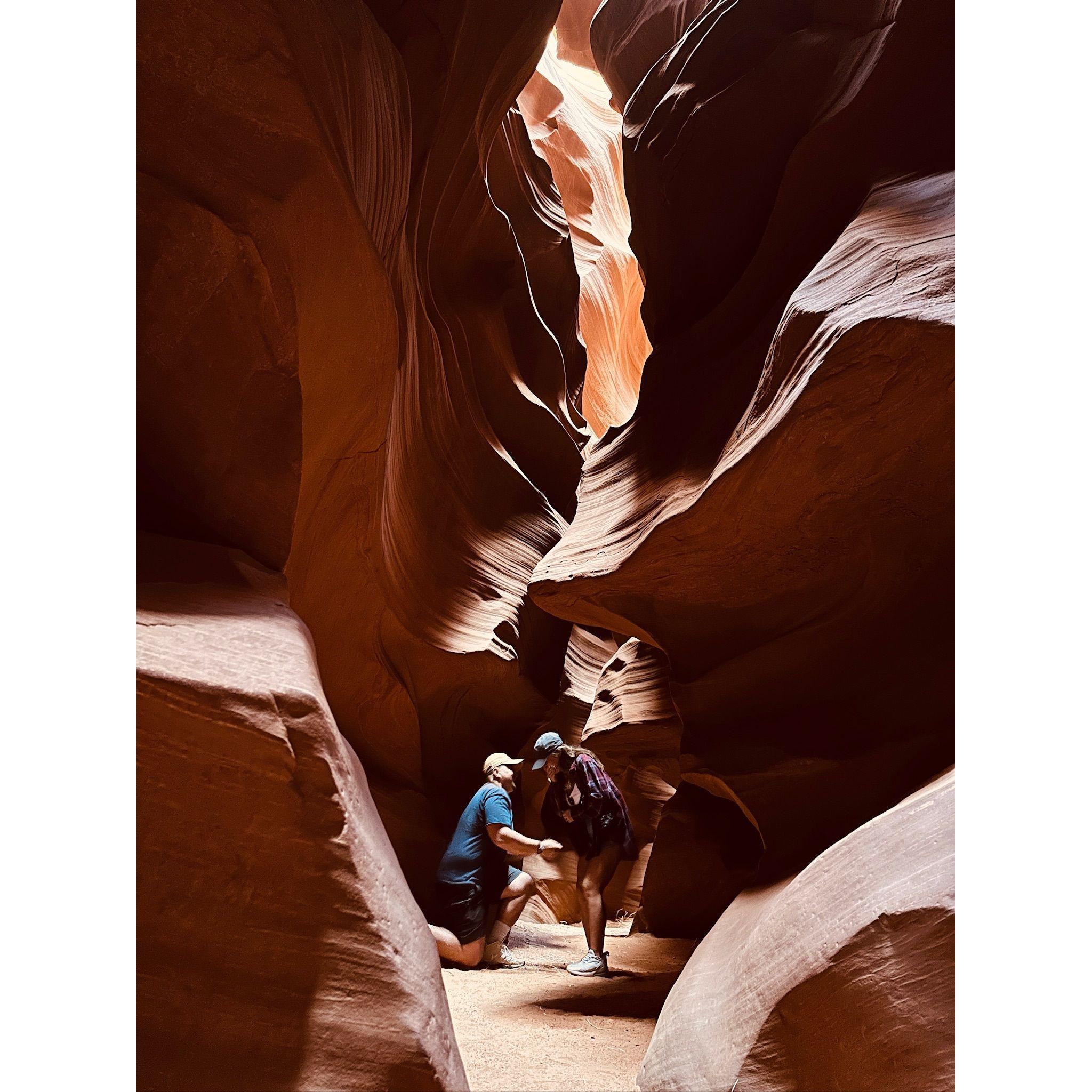 The best birthday surprise. Within the depth of Antelope Canyon, Ostap dropped down on his knee to pop the question.