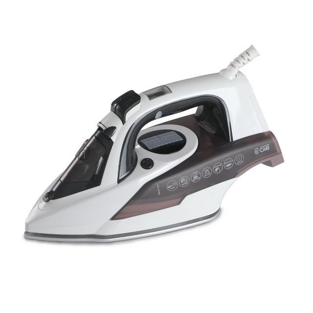 COMMERCIAL CARE Steaming Iron for Clothes 1600W and 10.14 Oz. Tank, White