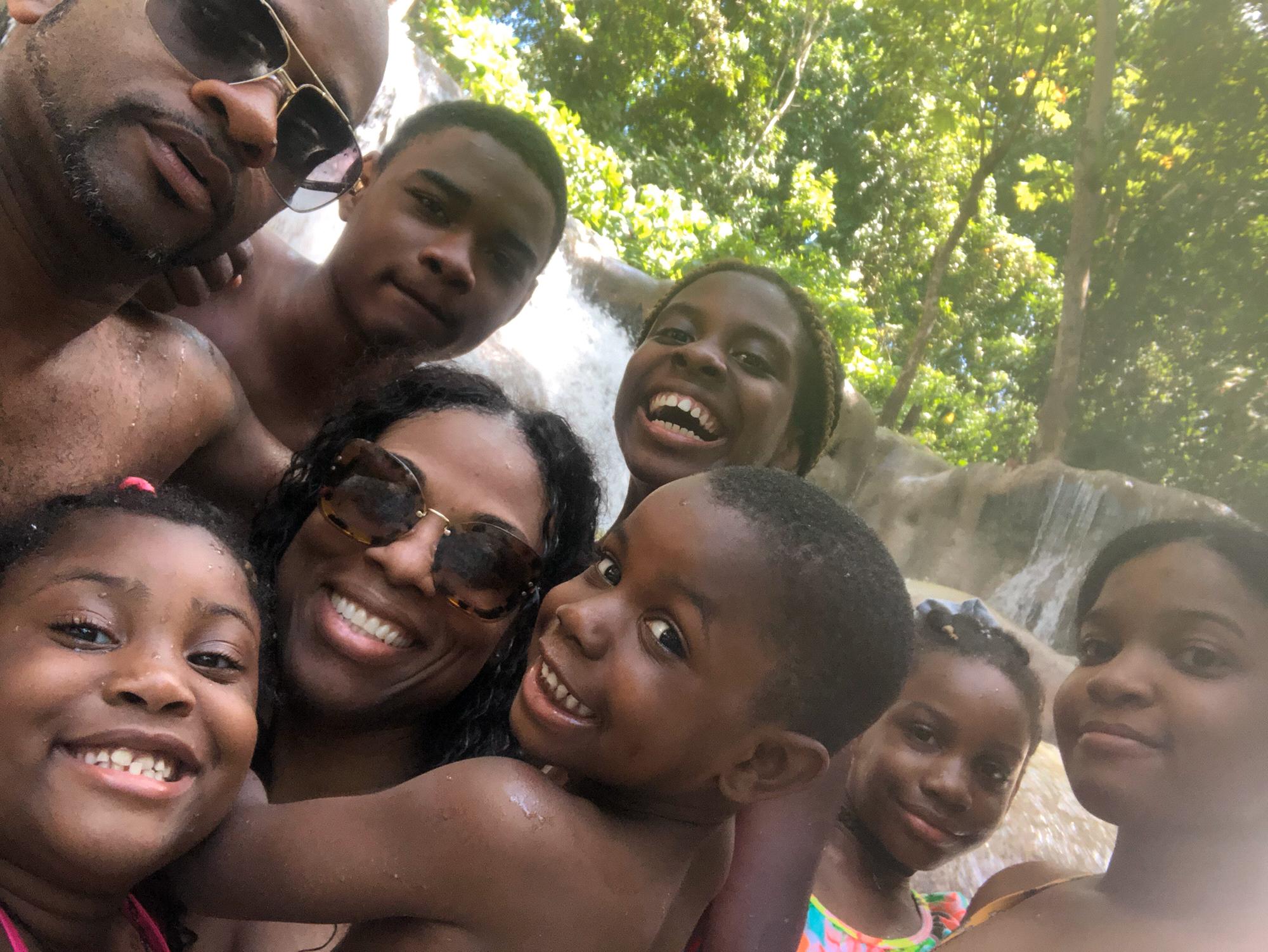 Middle of Dunn’s River Falls, Jamaica