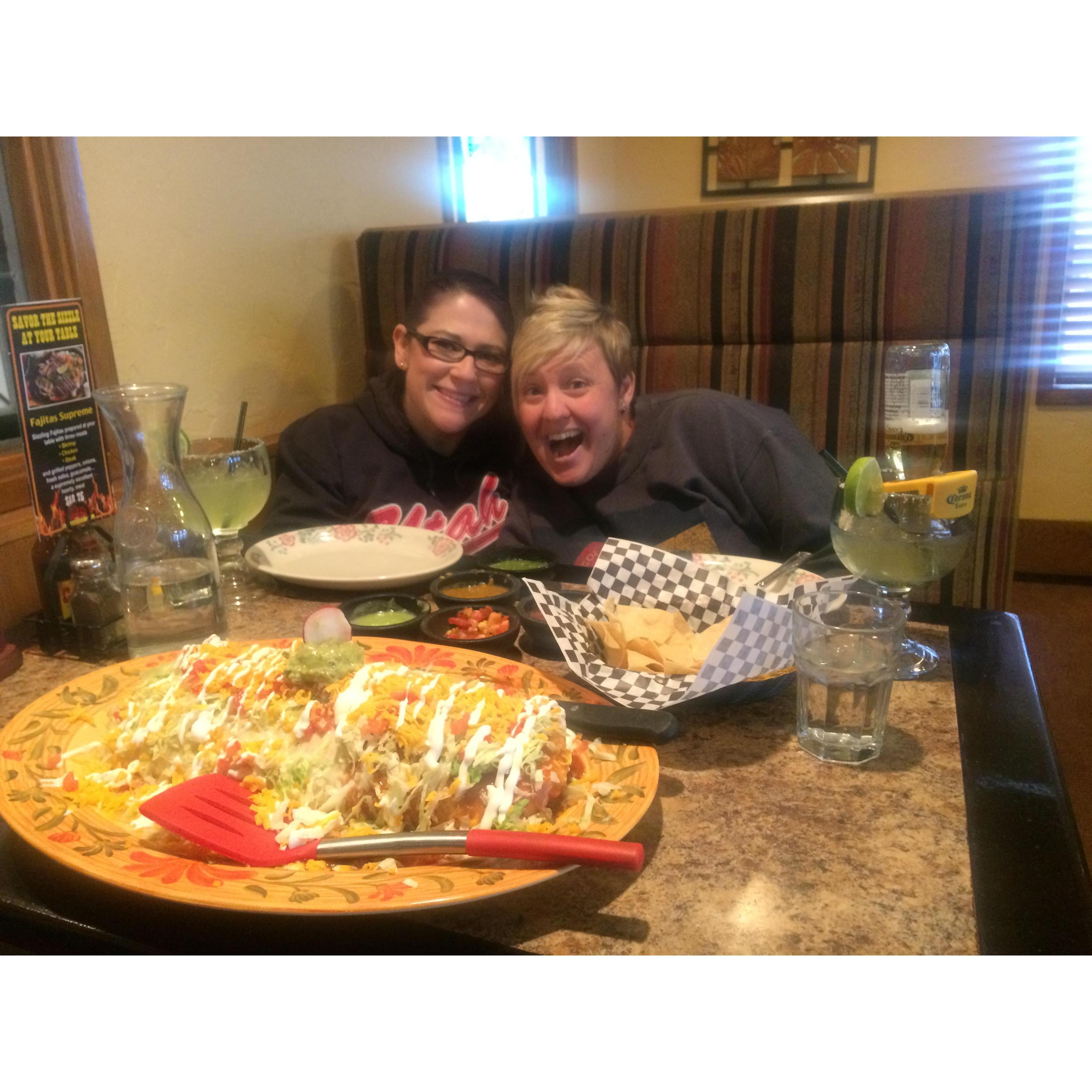 The biggest burrito we'd ever seen. January 2018.