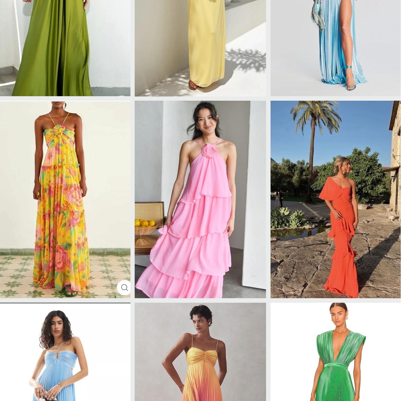 To my girls attending our wedding I have put together a small dress guide to make your search easier, here are some color and style ideas! I hope this helps!