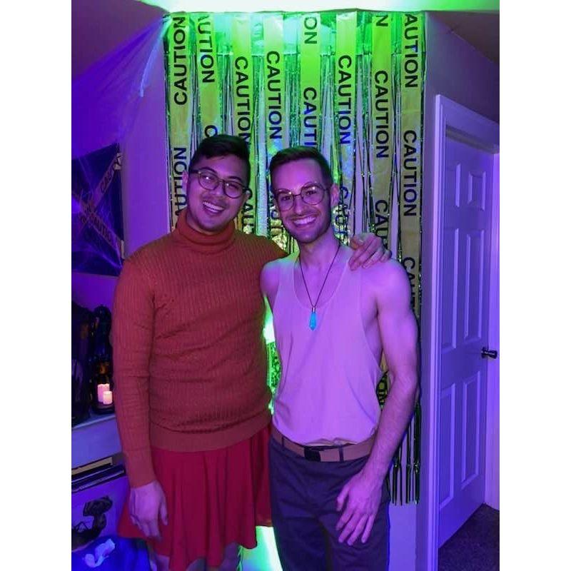 Halloween 2020 - Matt as Velma and Austin as Milo from Atlantis