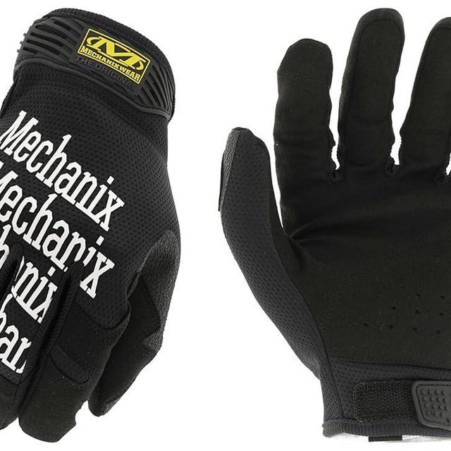 Mechanix Wear Original Work Gloves - Multi-Purpose Outdoor Work Gloves - Touchscreen Capable - Secure Fit - Durable & Machine Washable - Breathable & Comfortable - Large - Black