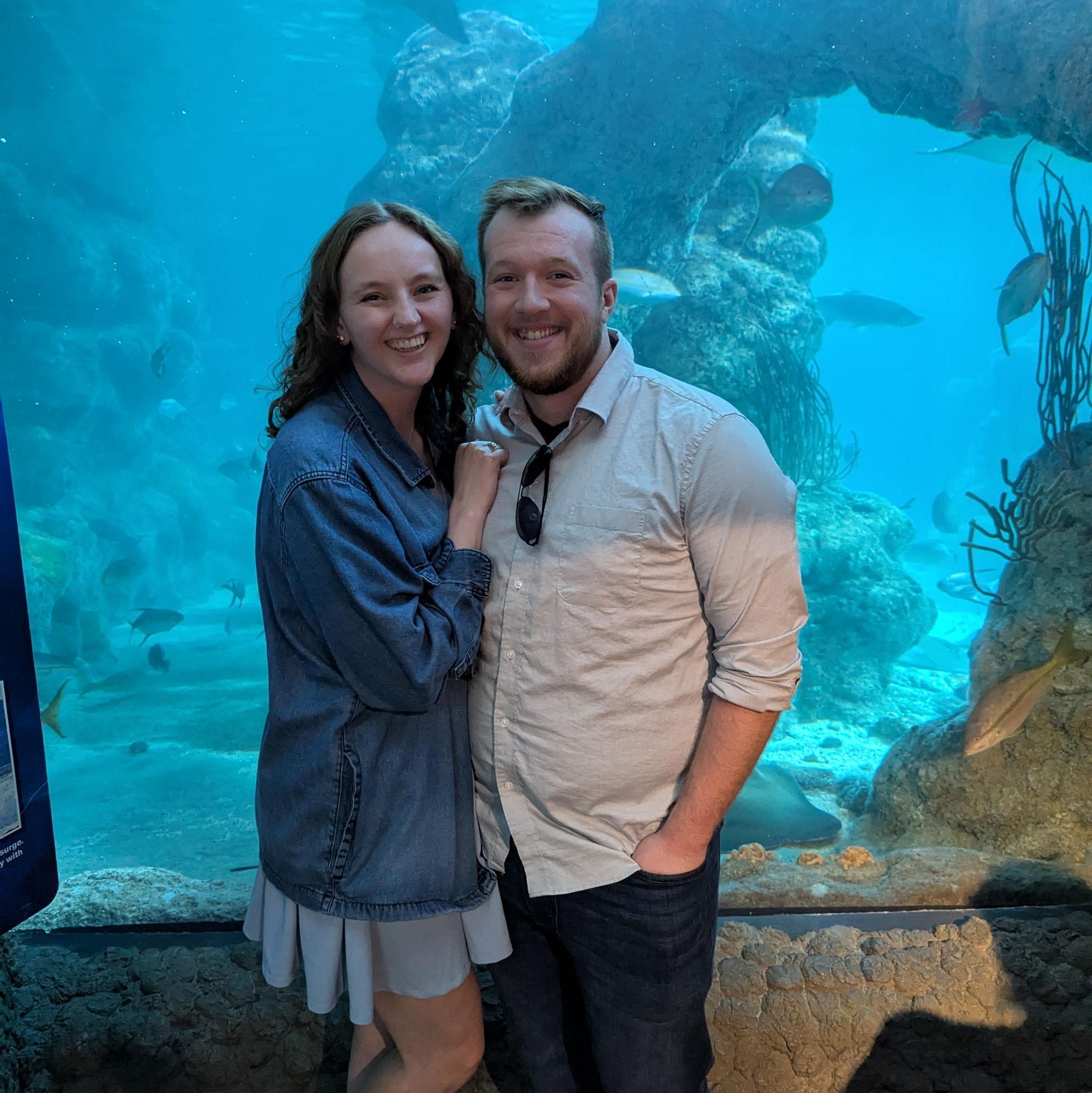 Six months, at the Denver aquarium! We also went ring shopping ...