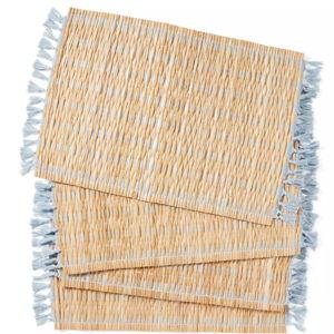 Cabo Woven Placemats (Set of 4) in Coastal Blue