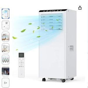Portable Air Conditioner,9000BTU Portable AC 3 in 1 Mobile Air Conditioners, Cooling Fan and Dehumidifier for Rooms Up to 400 Sq Ft Air Cons 24H Timer Sleep Mode Window Air Conditioner