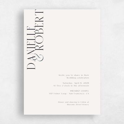 Multi-Colored Wedding Invitation - Falcon Portrait