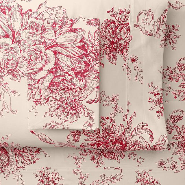 Mélange Home Melange Home 189823 Sheet Set, King, Red Toile