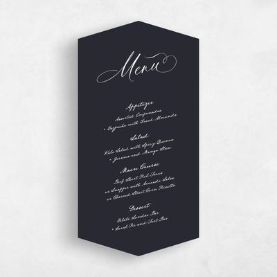 Black Diamond Wedding Menu - Estate