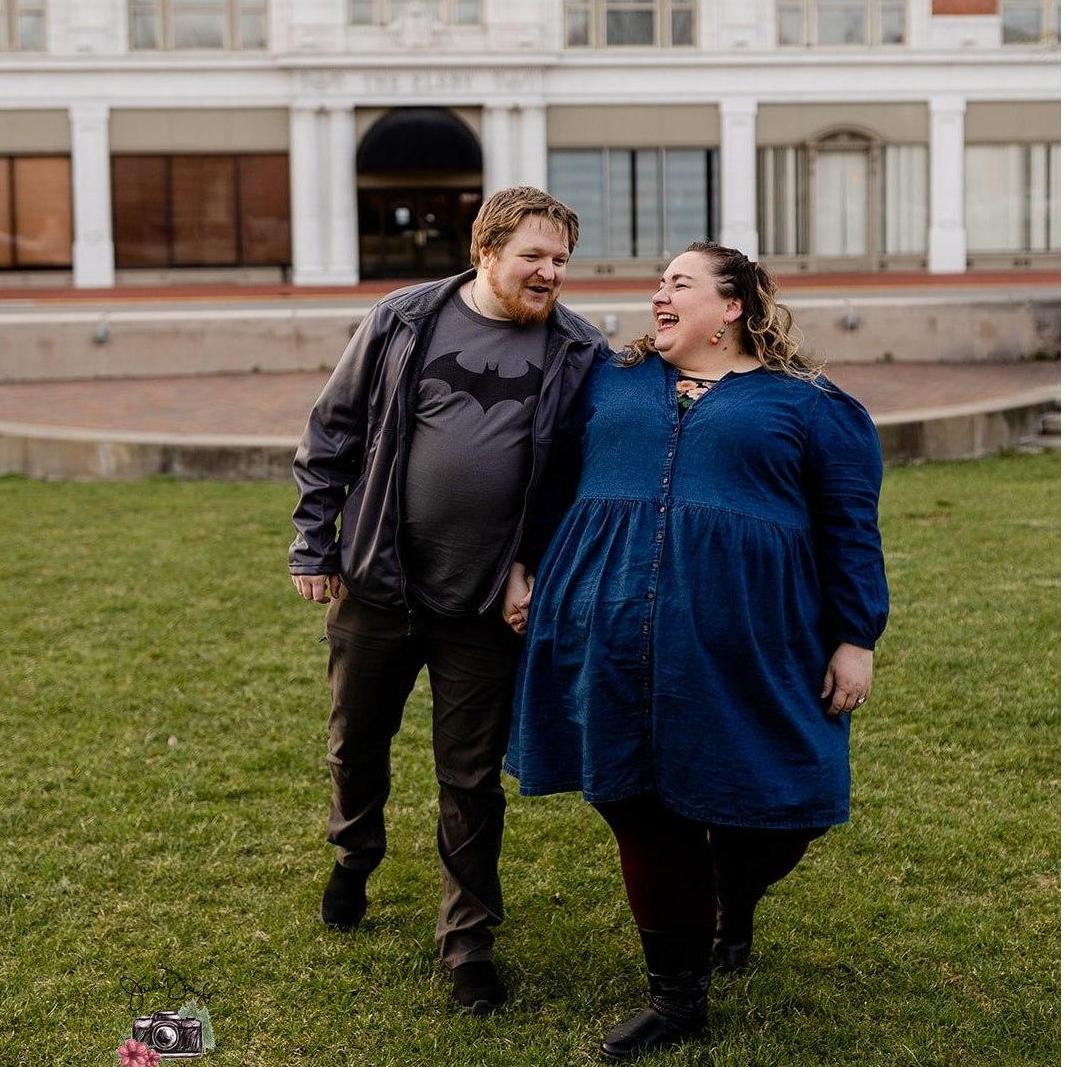 This is the engagement photo where Arthur was explaing to Danielle how to walk like a normal human.