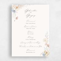 Beige Wedding Program - Almada