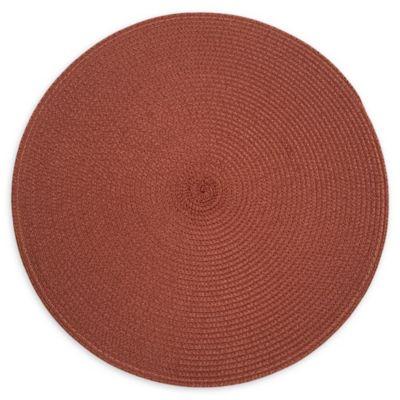 Destination Summer Indoor/Outdoor Round Placemat in Terracotta