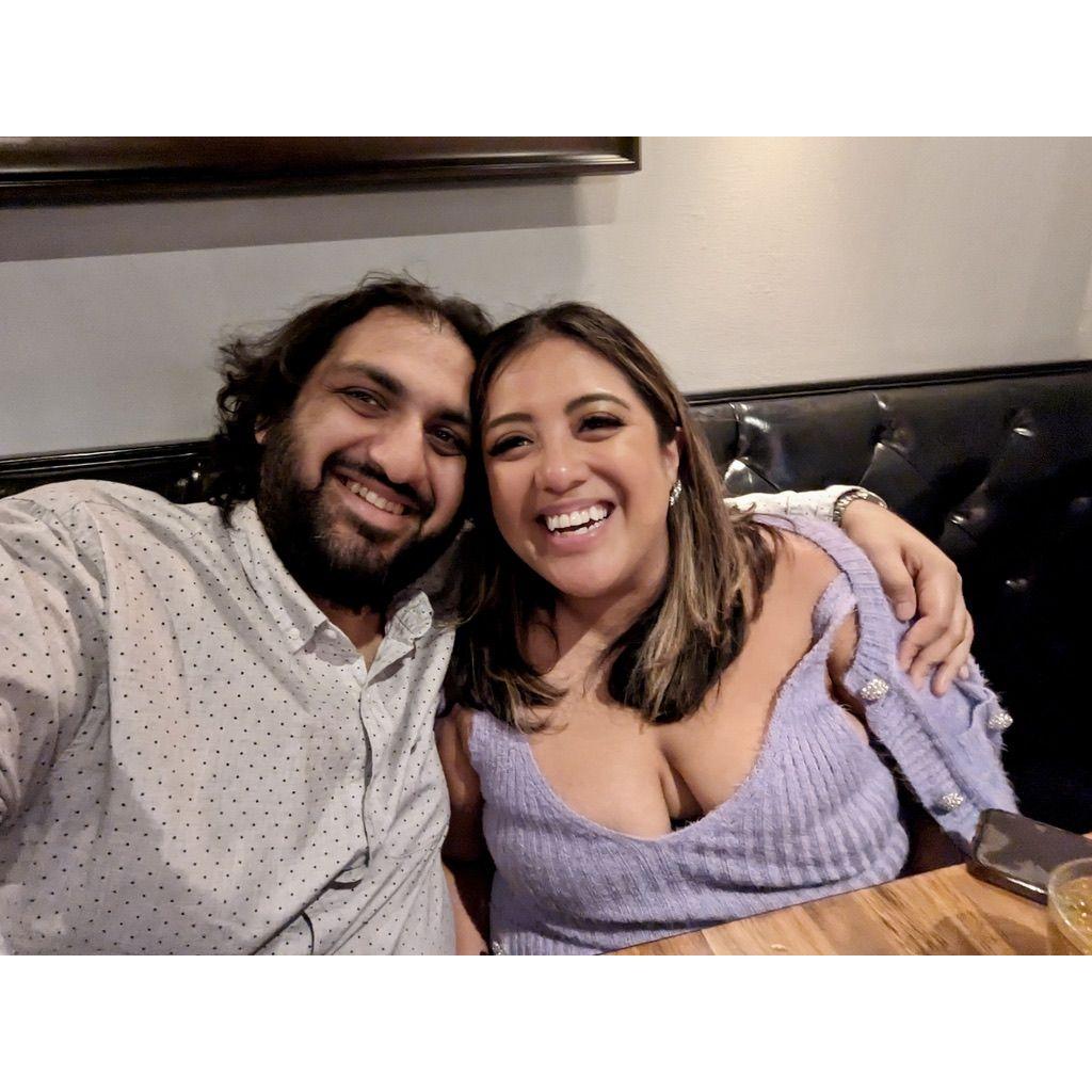 The first photo we posted together on social media. We call this a hard launch.