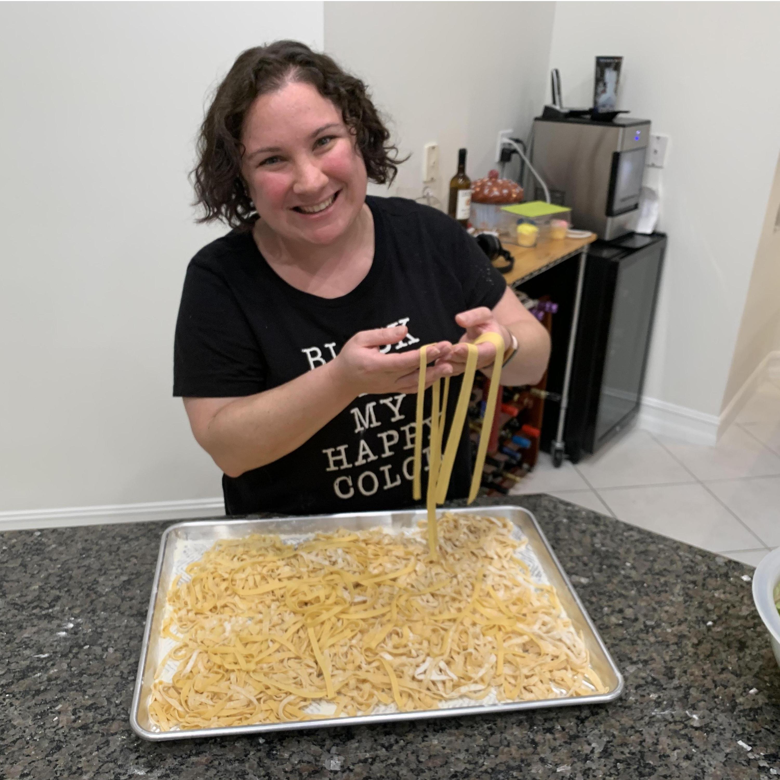 Rachel taught Debbie how to make pasta.