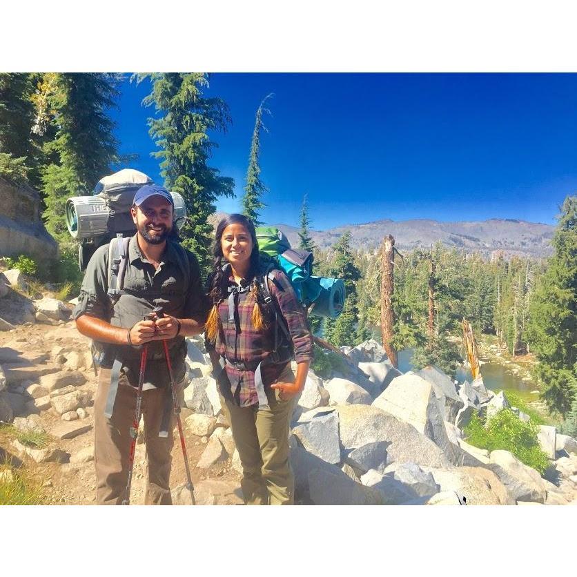 Hiking around Tahoe to camp at Lake Aloha. Fall, 2016