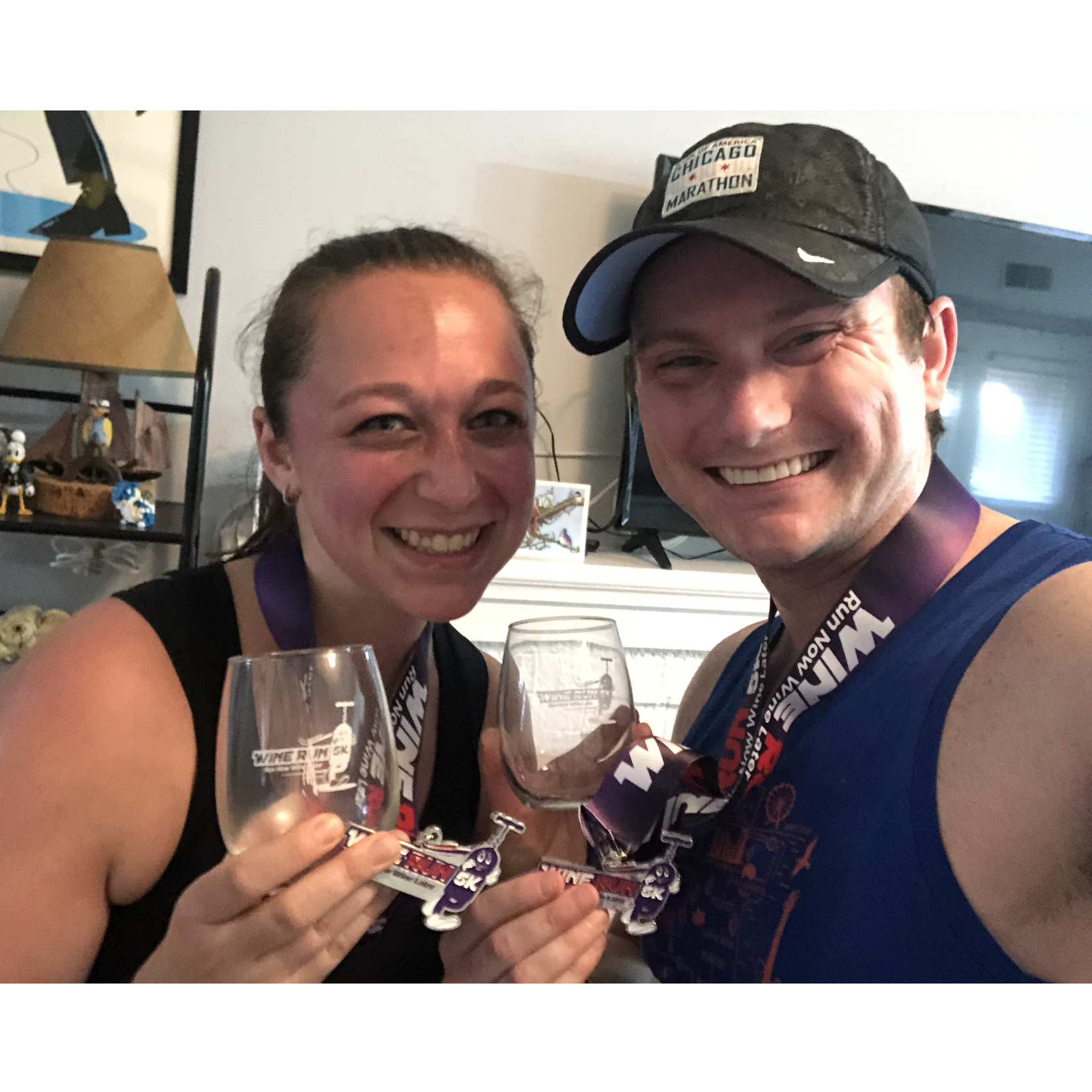 What is better than running and then enjoying a nice glass of wine?