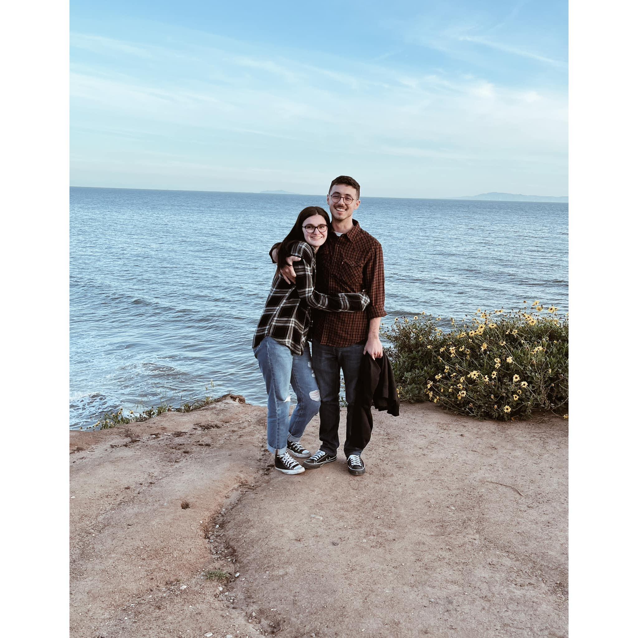This was right before Dresden proposed. I kept running away from him because there were seals at the bottom of the cliff that I was more interested in.
