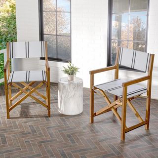 Cukor Classic Vintage Outdoor Folding Director Chair, Set of 2