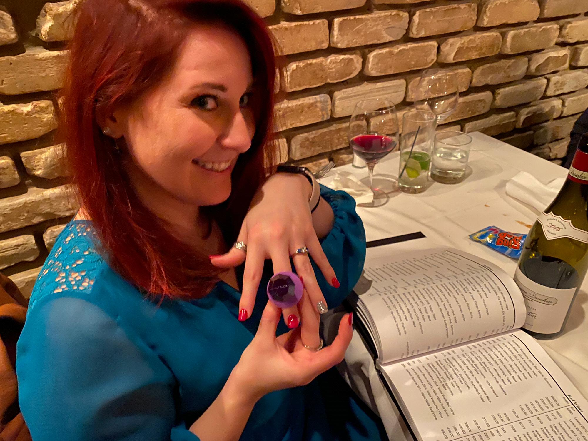 The ring pop he had joked I would get if he were to propose, I actually got, and hey it matches my ring, kind of haha