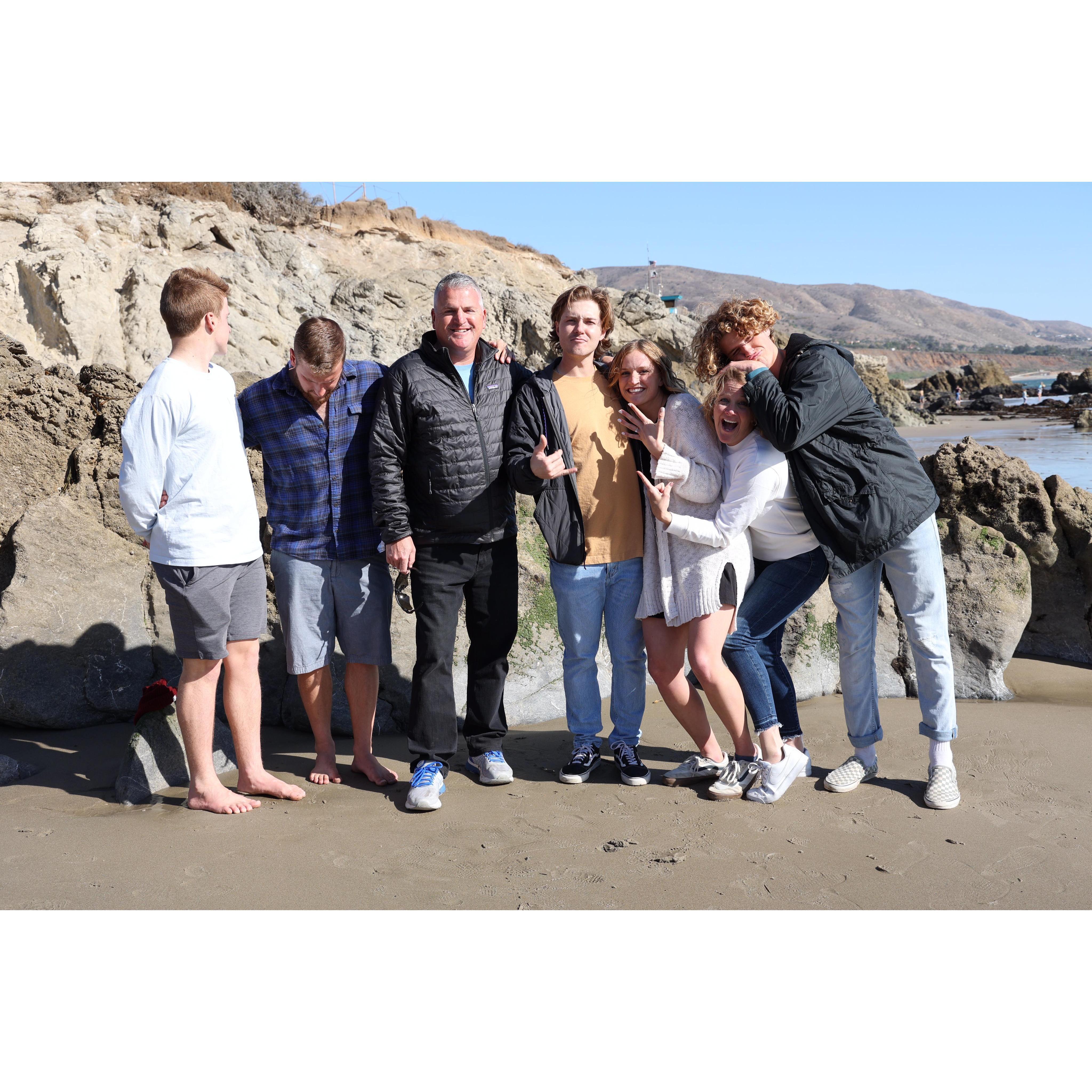 The Plahn Crew!!! (from the left) Stevie, Zach, Eric, (Kameron, Lezly) Joy, and Danny! This picture is from Lezly and Kameron's engagement! The brothers were still in a little denial ;).
