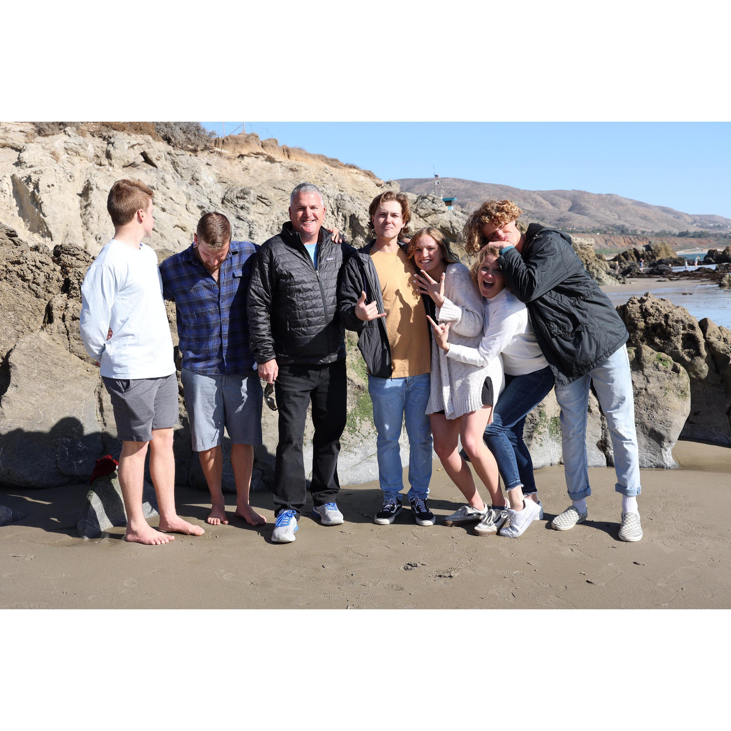 The Plahn Crew!!! (from the left) Stevie, Zach, Eric, (Kameron, Lezly) Joy, and Danny! This picture is from Lezly and Kameron's engagement! The brothers were still in a little denial ;).