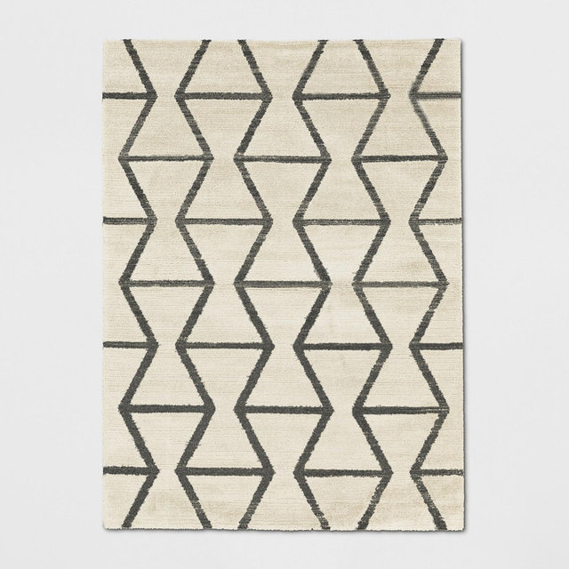 7'X10' Glacier Hourglass Woven Area Rug Cream - Project 62™