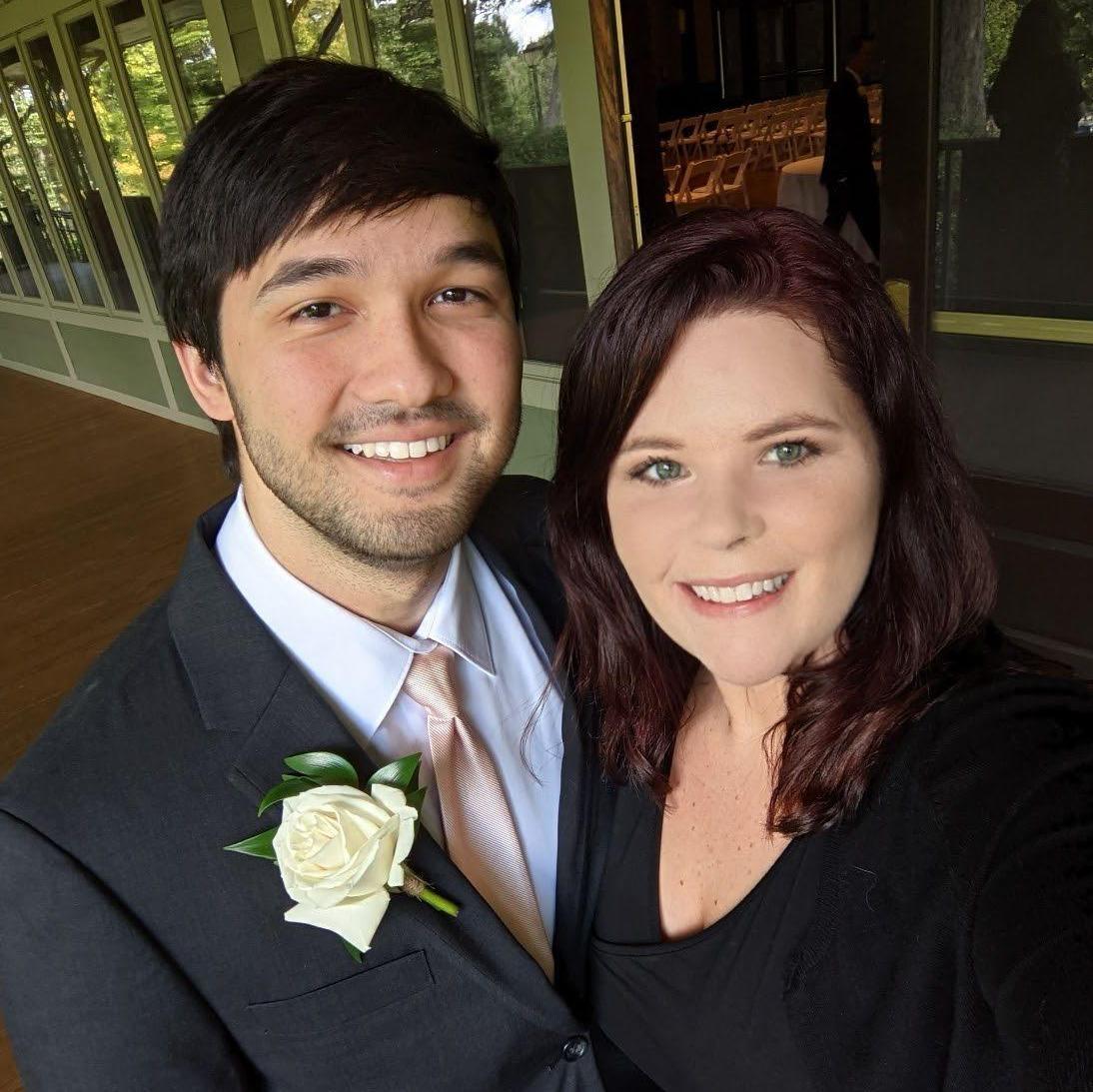 At Isaac's brother's wedding.