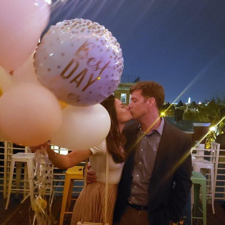 Celebrating our engagement in DC with our closest friends and parents.