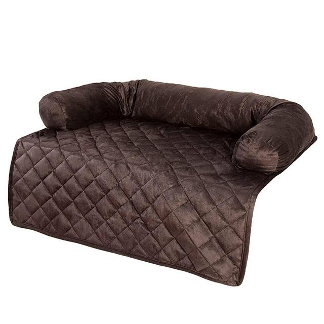 PETMAKER Couch Cover Collection – Pet Furniture Protector with Memory Foam Neck Bolster, Quilted Fabric, and Water-Resistant Base Layer - Pet Supplies