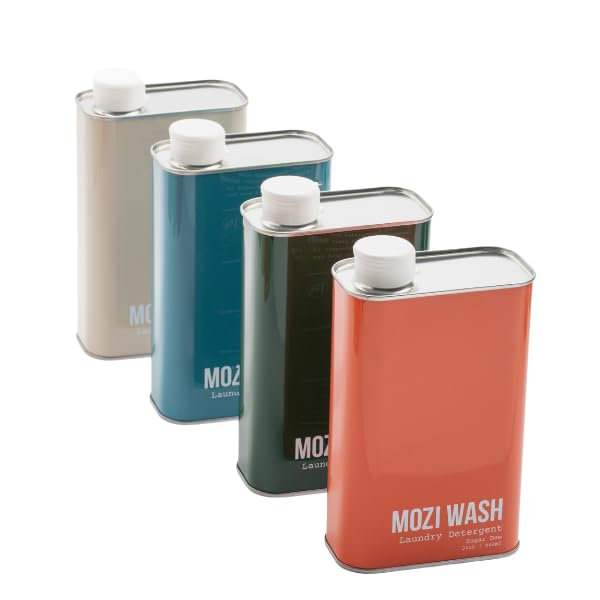 4-Pack Bundle: Complete Collection of Mozi Laundry Detergent Liquid, 200+ Loads, Concentrated, Plant Based, Cruelty & Dye Free, Phosphate & Paraben Free, 4 Pack - 32 oz Recyclable Bottles