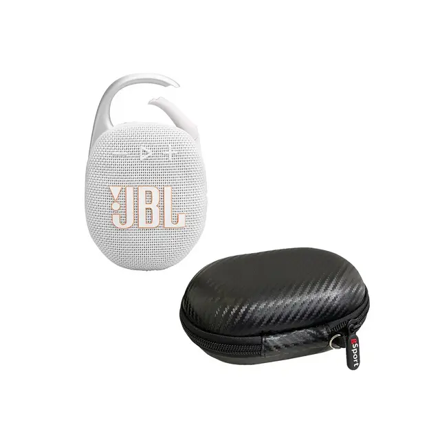JBL Clip 5 Ultra Portable Bluetooth Speaker with gSport Carbon Fiber Case