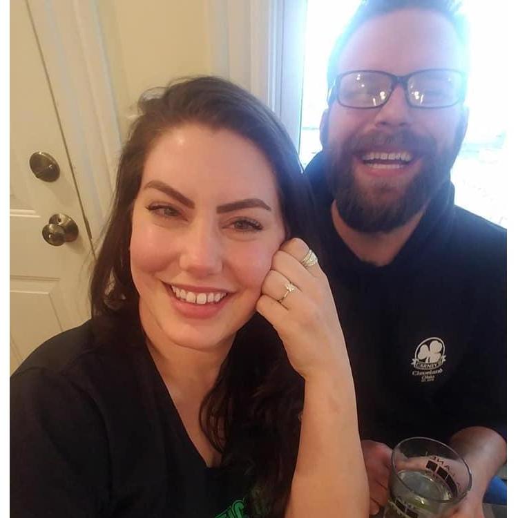 The day after we got engaged and celebrated with a few too many drinks on St. Patty's day.