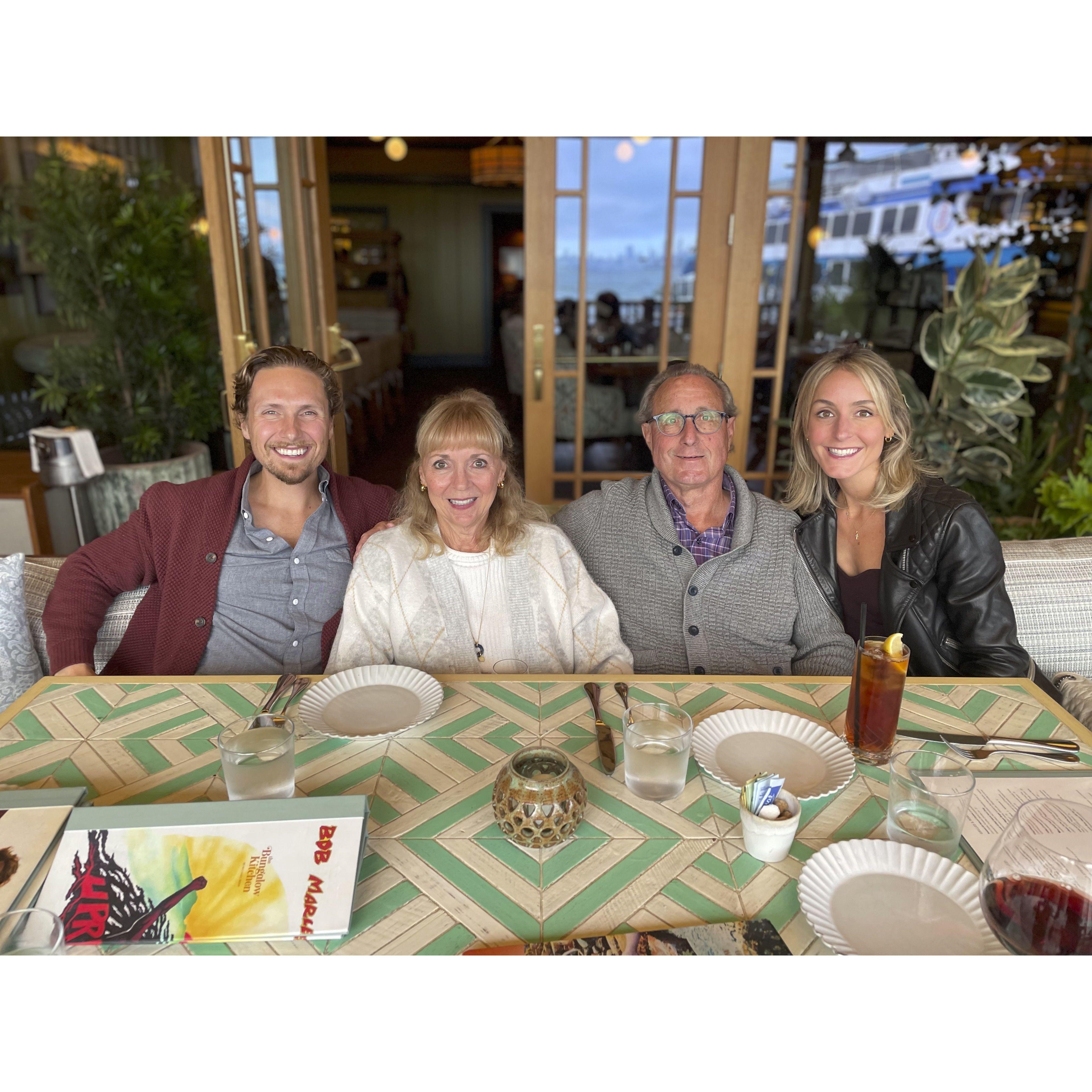 With Hillarie's parents in Tiburon
