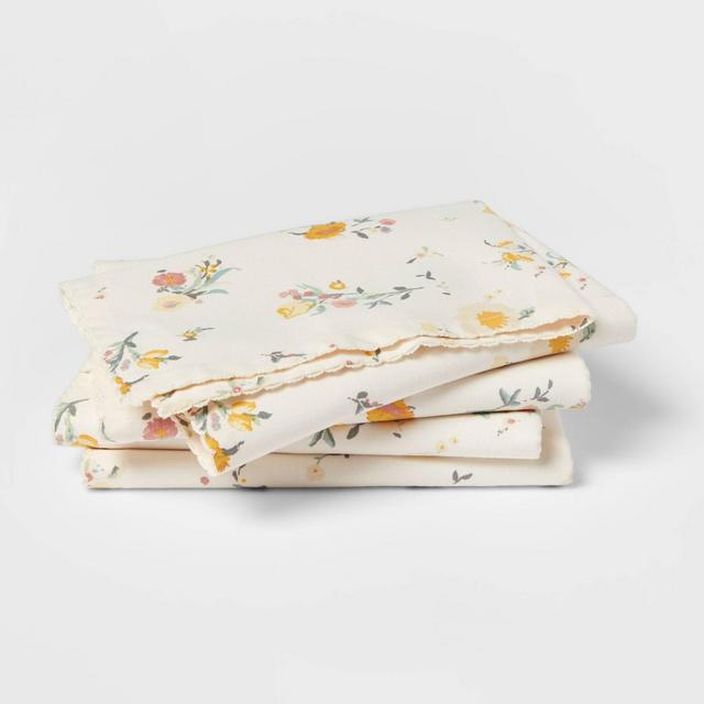 4pk Cotton Ditsy Floral Napkins - Threshold™