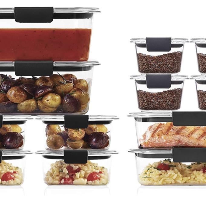 Rubbermaid Brilliance Storage Plastic Lids | BPA Free, Leak Proof Food Container, Clear, 24-Piece