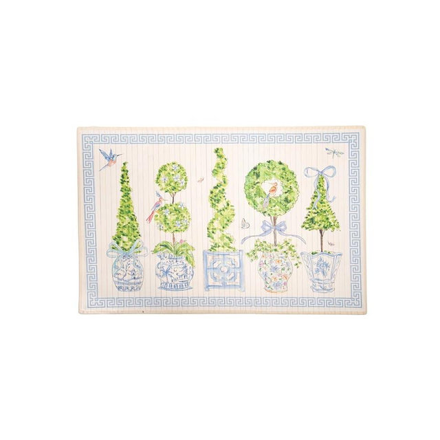 The Round Top Collection - Beck's Blue Bamboo Mat