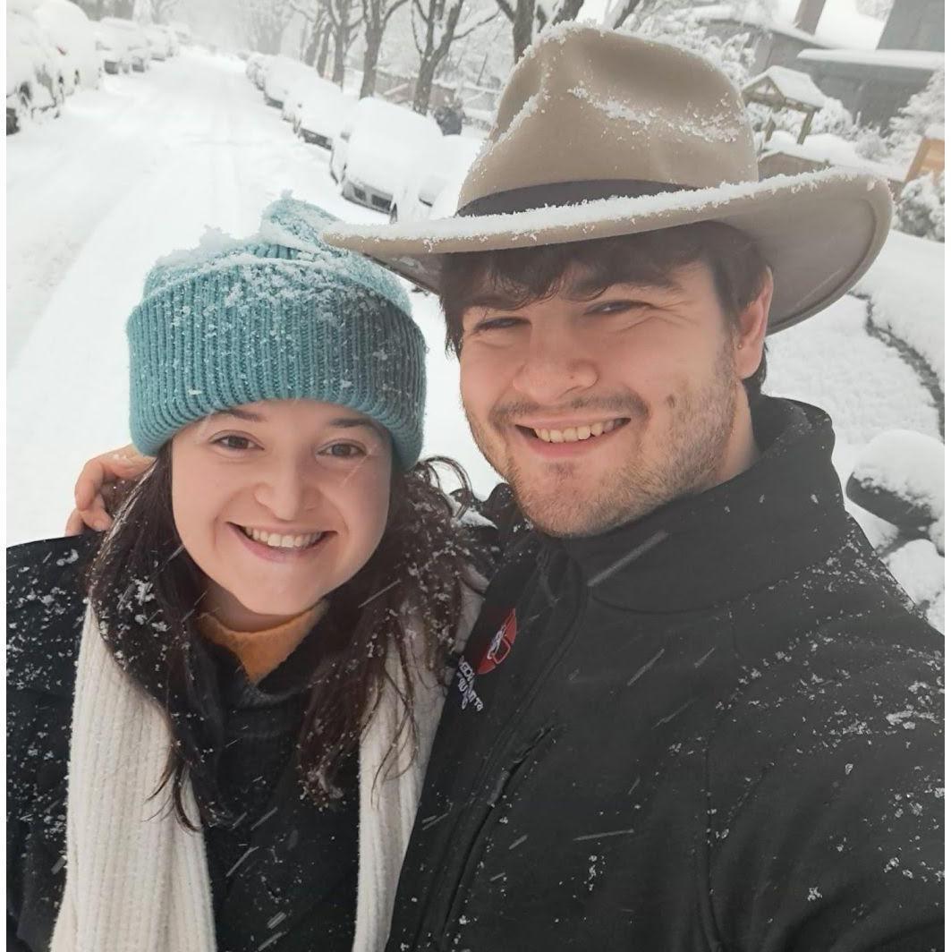 Sapphire's first Canadian snowfall!