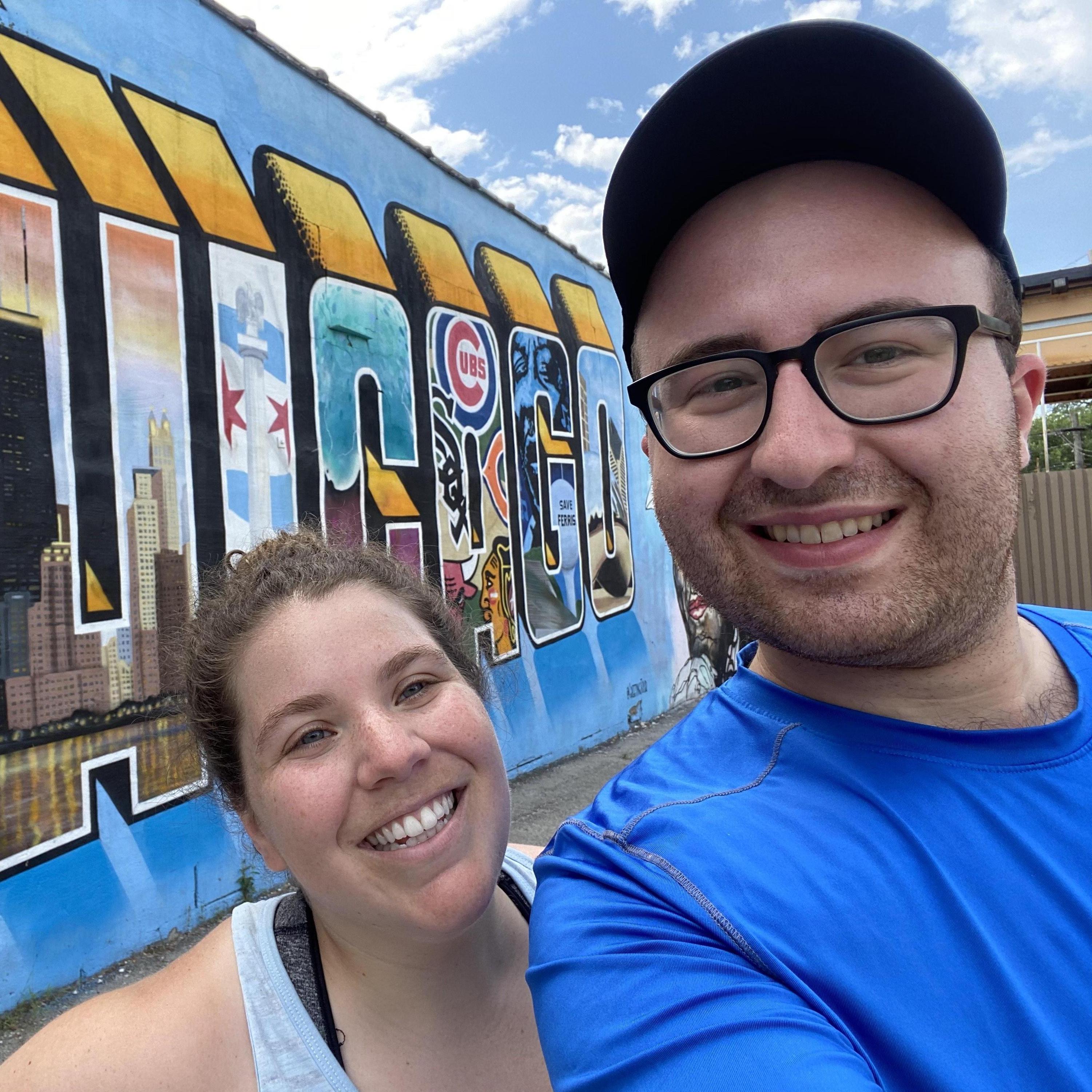 Exploring our new Chicago neighborhood after moving in together in June 2020