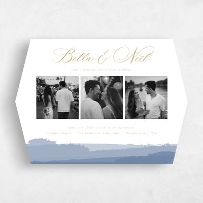 Blue Diamond Wedding Invitation - Saif Multiphoto