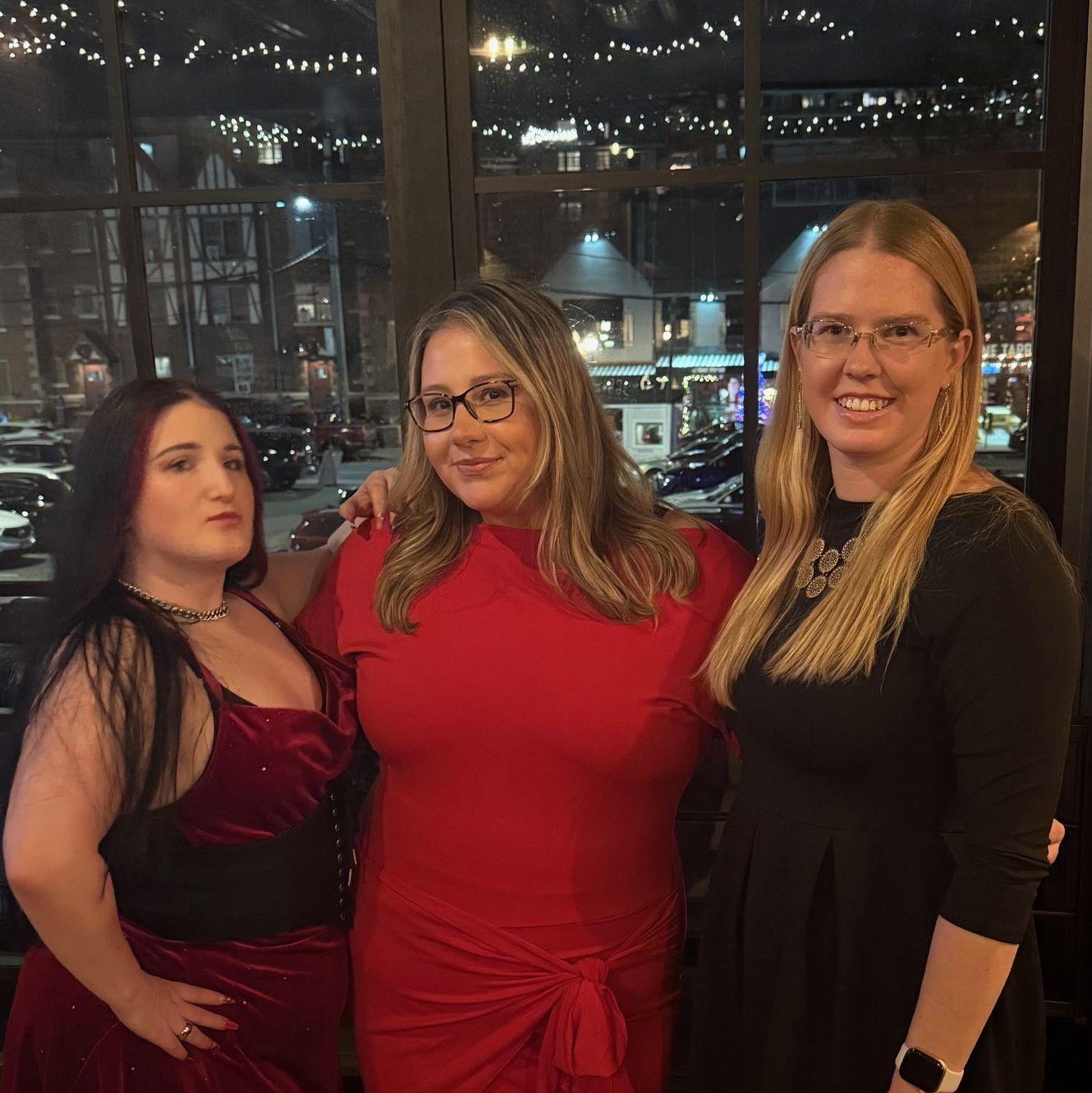 With two of my bridesmaids Jacquie & Kristin!