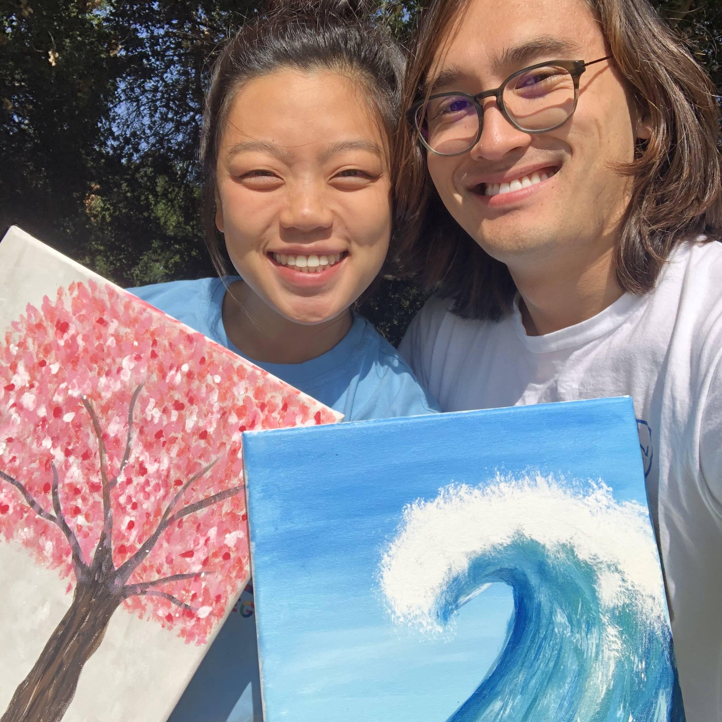 Sabbath afternoon painting session