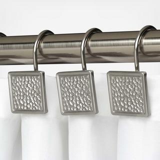 Hammered Shower Hook, Set of 12