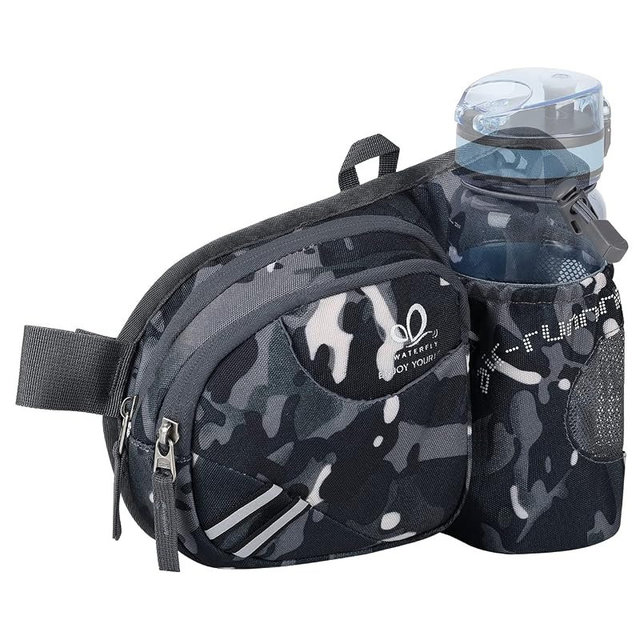 WATERFLY Fanny Pack Waist Bag: Waist Pack for Women Men with Water Bottle Holder Hiking Fanny Pack for Running Walking DogWalking Travel Cycling