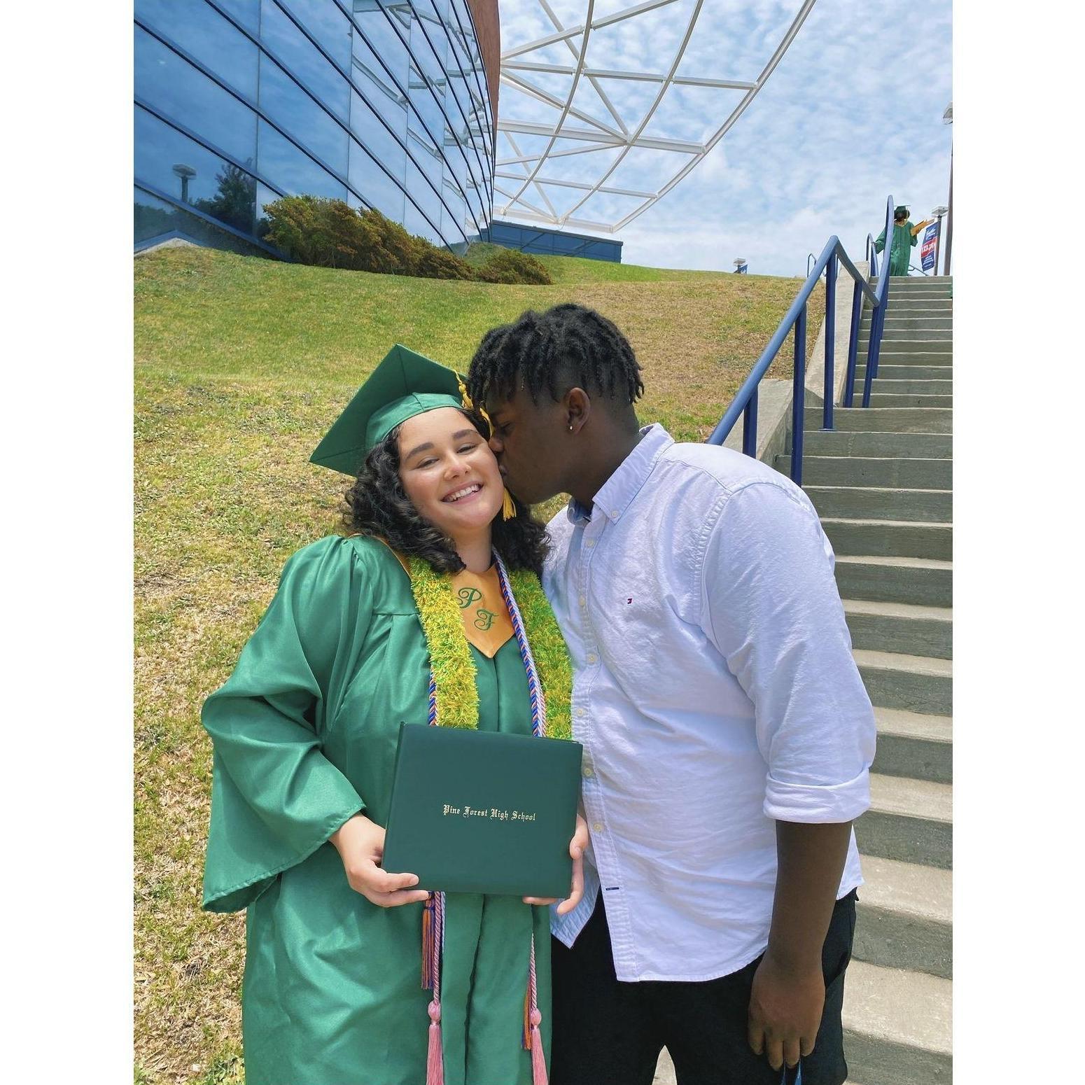 Always my number one supporter! He was by my side through high school graduation and one month after the wedding, we'll be doing it all again when I graduate college.